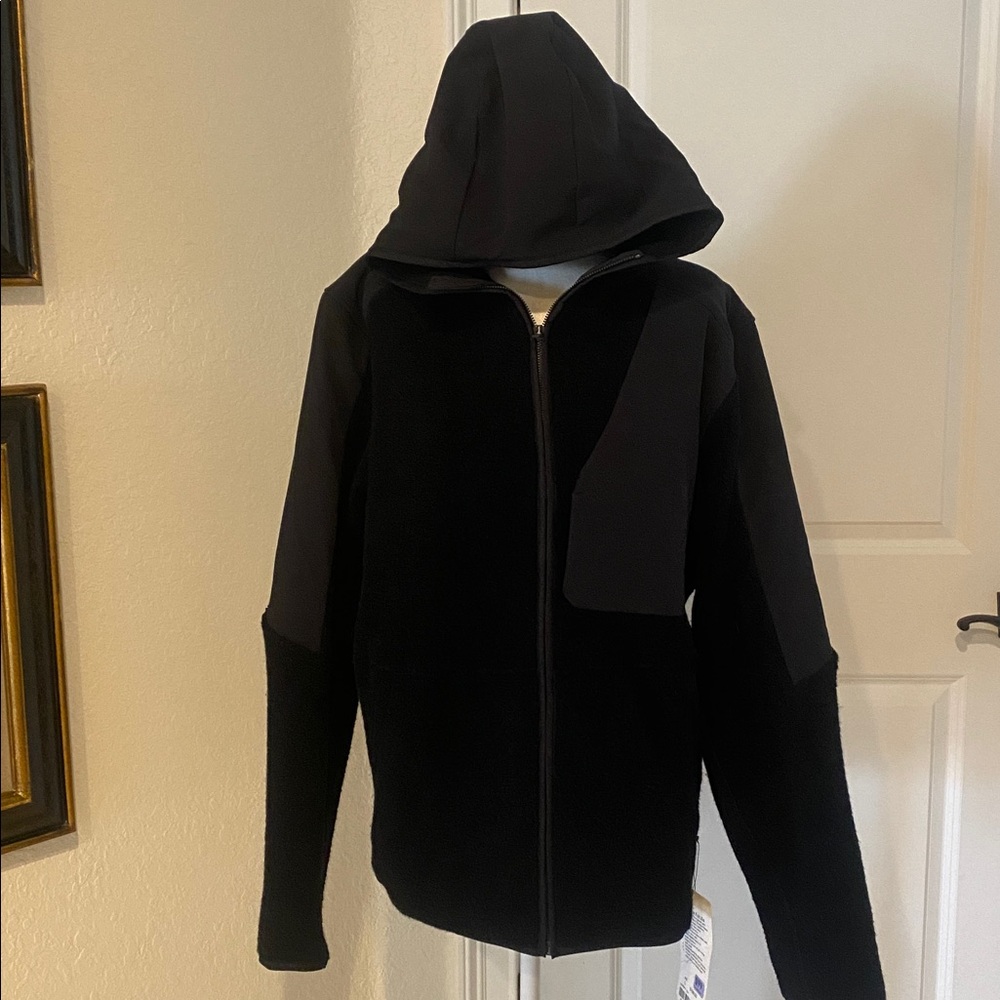 Lululemon Black boucle Hooded Zip-Up Jacket
